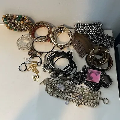 Junk Drawer Jewelry Lot Scrap Bundle  NecklaceBracelet Broken For Craft Projects • $9.99