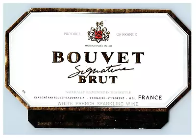 1970's-80's Bouvet Signature Brut Vintage French Wine Label Original S50E • $17.25