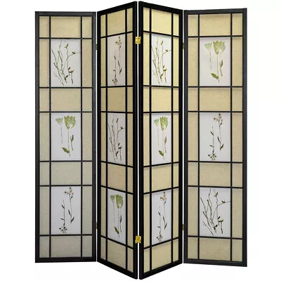 3 Or 4 Panel Room Divider Privacy Screen Panel Floral Botanical Print NEW • $132