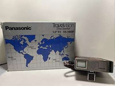 Vintage Panasonic TR-1000P Travelvision TV & FM AM Radio/Cases/accessories PARTS • $55