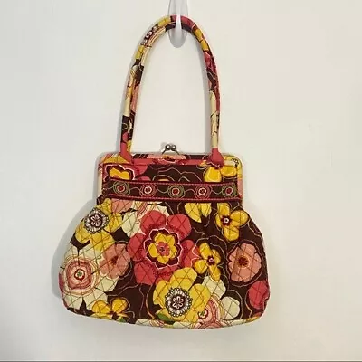 Vera Bradley  Alice  Bag Buttercup Pattern Yellow Floral Kiss Lock • $39