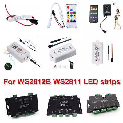 WS2812B WS2811 LED Light Strip Music Pixel Controller Addressable Wireless RF • $37.99