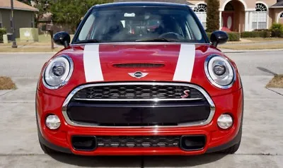 White Hood Bonnet Stripes For Mini Cooper Hardtop 2014 To Current - Exact Fit • $29