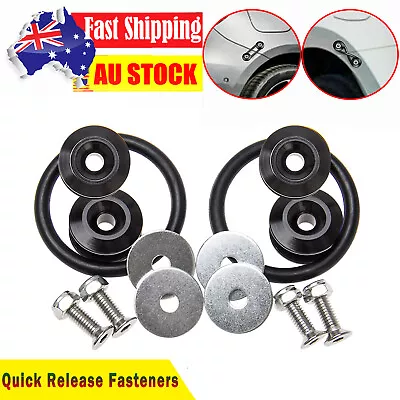 Black Aluminum JDM Quick Release Fasteners Bumper Car Trunk Fender Hatch Lid Kit • $8.29