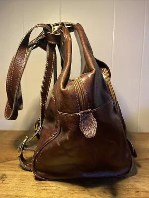 Handmade Chile Leather Backpack Satchel Travel Bag - Cuero Rustic Worn Steampunk • $46.20