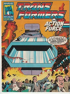 Marvel UK 1989 TRANSFORMERS #225 Very Fine Action Force G1 Comics Shockwave • $12.50