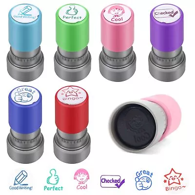 Self-Inking Teacher Stamps Set Fun & Cute Teacher Stamp Kit 6 Pack Self-Inki... • $20.62