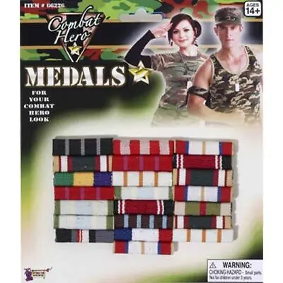 Combat Hero Military Medals Bars Costume Accessory • $14.99