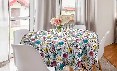 Unicorn Round Tablecloth Magic Horse With Horn Art • £27.99