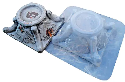 Riser Pedestal Mold Short Birdbath Stand Poly Plastic Mould  6.5  X 6.5  X 3.5 H • $34.95