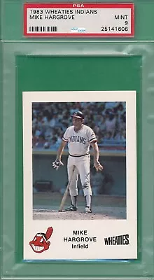 Psa 9 Mint Mike Hargrove 1983 Wheaties Indians Graded Tallboy Stat-back Tphlc* • $27.53