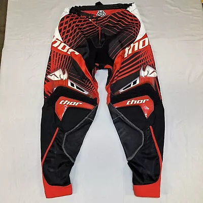 Thor Core Racing Motocross Pants Size 32 Red & Black & RedMX ATV • $38.88