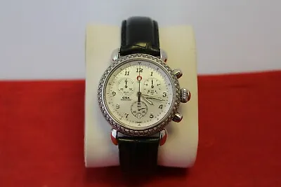 Michele CSX Dmnd Chronograph Watch~71-3600~Mother Of Pearl Dial(Alligator Band) • $375