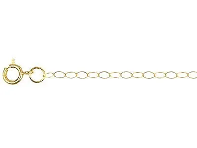 £33.99 • Buy 9ct Yellow Gold Trace Chain 16 18 20 Inch & Box  UK Made Quality  Fine Chain 