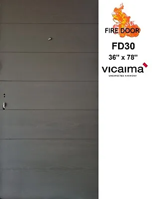 ✅BRANDED Pre-Finished Internal Fire Door 🔥FD30 Fire Rated 36''x78'' 44mm • £180