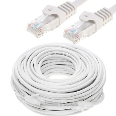 CAT5 CAT5E Ethernet Lan Network Cable 5ft 15ft 25ft 30ft 50ft 100ft 200ft LOT • $4.56