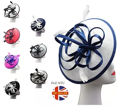 Women's Fascinator Headband Clip Circle Hat Weddings Ladies Races Royal Ascot UK • £16.49