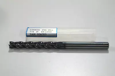 YG-1 UNBRANDED 7/16  XL-LONG 4FL CARBIDE ENDMILL 7/16 X 716 X 3 X 6  TiALN • $56