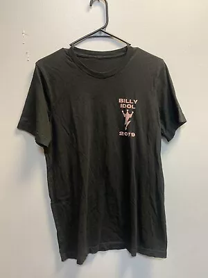 Vintage Billy Idol 2019 Concert Tour Black Short Sleeve T-Shirt Adult Large  • $39.99