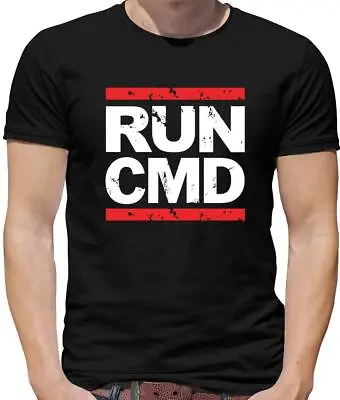 Run CMD Mens T-Shirt - Code - Hacker - Developer - DMC - Band - Geek - Nerd • £13.95