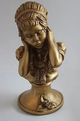 $32 • Buy V. Kendrick 1971 Universal Statuary Chicago Female Gold Tone Statue