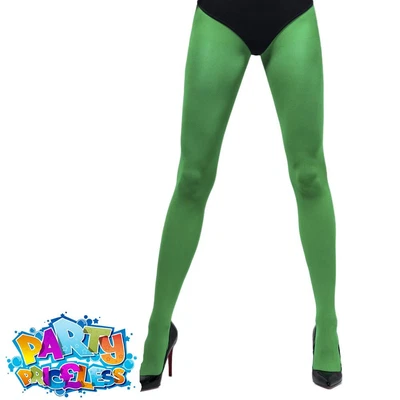 £3.99 • Buy Ladies Green Tights Witch Halloween Elf Christmas Fancy Dress Costume Accessory