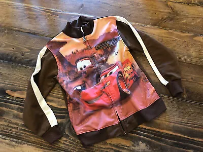 Disney World Of Cars 🚘 Lightning McQueen Tow Mayer Full-Zip Track Jacket Size 6 • $24.90