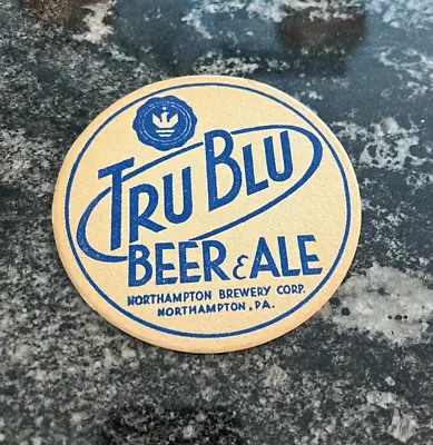 Vintage Tru Blu & Ale Beer 4  Coaster Northampton Brewing Co Northampton Pa • £8.75