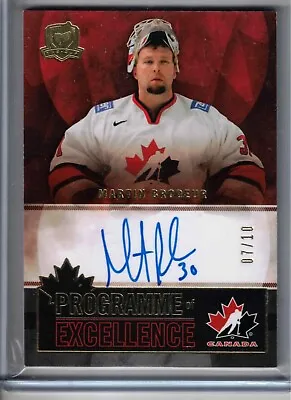 2012-13 UD The Cup Hockey Martin Brodeur Programme Of Excellence Auto /10 Card • $70.94