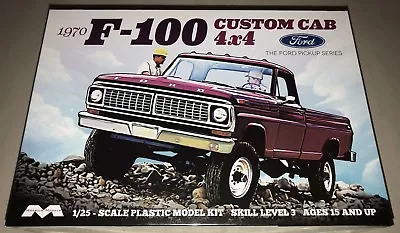 Moebius 1970 Ford F-100 Custom Cab 4x4 Pickup Truck 1:25 Model Car Kit 1230 • $28.95