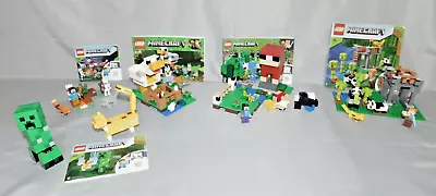 5 LEGO Minecraft Sets W Minifigures & Instructions 21140 21153 21156 21158 21162 • $5