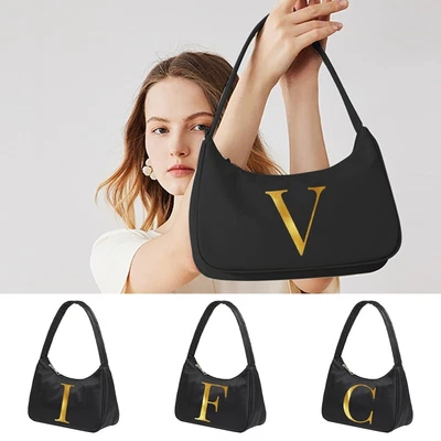 £4.93 • Buy Gold Letters Underarm Bag Ladies Shoulder Bags Organizer Handbag Purses Pouch