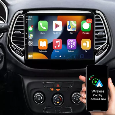 For 2017-2019 Jeep Compass Android 13.0 Car Stereo Radio Carplay GPS Navi Player • $132.99