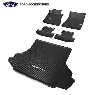 2024 Mustang OEM Genuine Ford Front Rear & Cargo 5pc Rubber Floor Mat Liners • $419.95