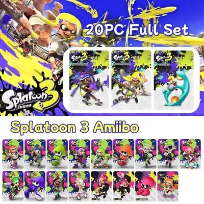 $19.49 • Buy 20 Pcs/set Splatoon 3 &2 Amiibo Game Cards NFC Tag Cards For Switch Switch Lite