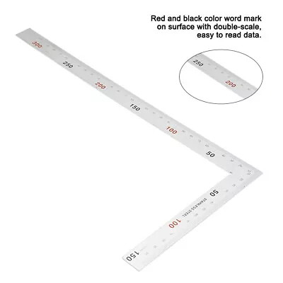 90 Degree Stainless Steel Right Angle Ruler 150 X 300mm For Woodworking / Office • $8.07