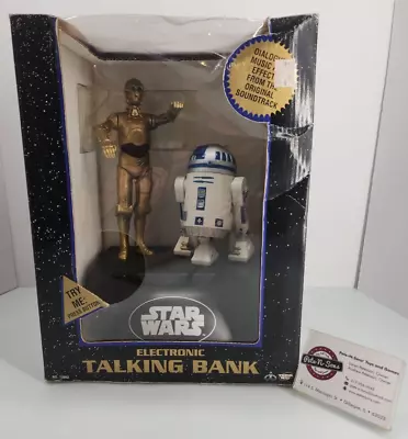 1995 Thinkway Toys: Star Wars Electronic Talking Bank Featuring C3PO & R2D2 • $20