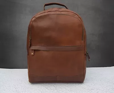 15  Buffalo Leather Backpack Shoulder Bag Laptop Rucksack Office School Handbags • $87.99