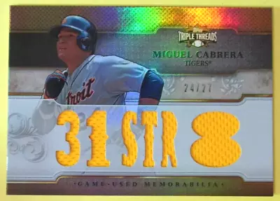 Miguel Cabrera 2014 Topps Triple Threads Relics Sepia #TTRMC3 24/27 • $5.50