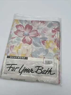 New Vintage Westbury Floral Vinyl Shower Curtain 70  X 72  Curtain  Cottage Core • $12