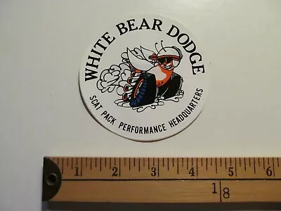 * 1 RARE 70s WHITE BEAR SCAT PACK DODGE MOPAR PERFORMANCE STICKER DECAL * • $27.77