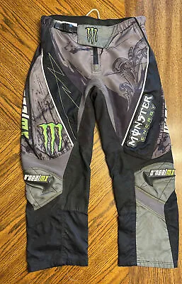 O’Neal MX Monster Energy Mayhem Racing Motocross Pants Youth Boys Sz 26 • $59.99