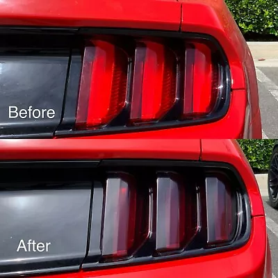  Tail Light Tint Pre-Cut Overlay SMOKE FOR 2015 - 2017 Ford Mustang • $21.99