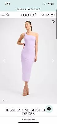 $45 • Buy KOOKAI JESSICA ONE-SHOULDER DRESS Size 8, Purple NWT