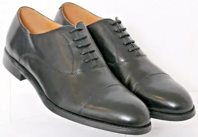 New Republic Mark Mcnairy Black Leather Dress Cap Toe Oxford Shoes Men's 12 • $49.96