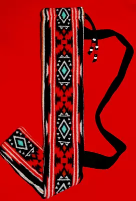 Native American Design Flute Bag By Nazbok W/Strap 26  X 4.5  Flat Measurement • $16.99