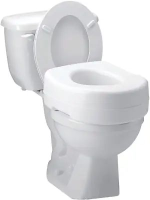 Elevated Toilet Seat Riser Handicap Tall Home Nursing Booster Standard Elongated • $49.37