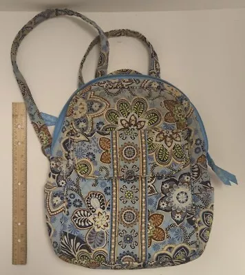 Vera Bradley Women's Bali Blue 2009 Quilted Backpack - 12x9x4 - Very Good!!!  • $14.99