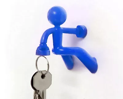 Key Pete The Magnetic Man Key Holder 3D Color Blue Holds 30 Keys Fridge Magnet • £6.80