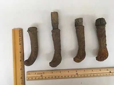 4 Large Vintage / Antique Table Leg Feet Metal Claws Hardware 4.5 Inch Tall • $40